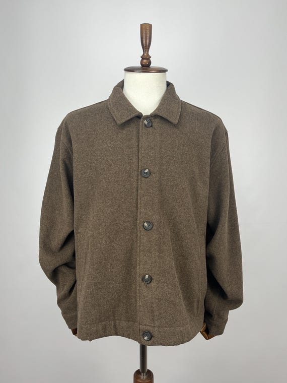 Abercrombie & Fitch, Abercrombie & Fitch Vintage Rare Brown Wool Streetwear Jacket Men’s Size XXL