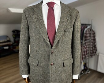 HARRIS TWEED Vintage Blazer Coat Jacket 100% Wool Men's Size 42R