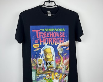 Gildan Heavy Cotton Streetwear Crew Neck The Simpsons Treehouse Of Horror T-Shirt Men’s Size S