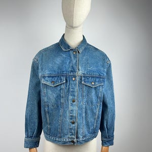 Calvin Klein Vintage 90s Streetwear Blue Denim Jacket Women’s Size M