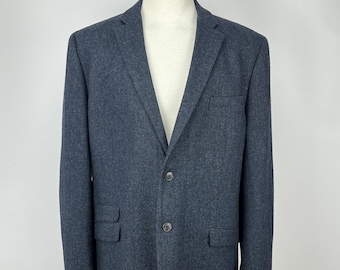 JEFF BANKS London Vintage Klassieke Marineblauwe Wolblazer voor Heren, Maat 48