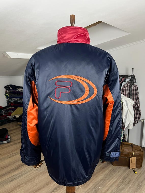 FILA Big Logo Vintage 90s Puffer Jacket Men's Size XL - Etsy