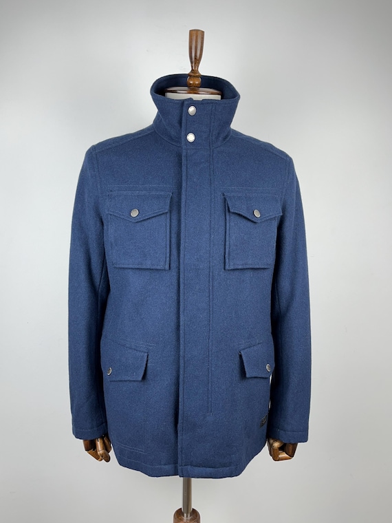Ben Sherman, Ben Sherman Vintage Wool Blue Classic Jacket Short Coat Men’s Size M