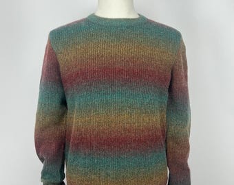 Fat Face Vintage Rare Multicolor Acrylic Polyester Wool Crew Neck Sweater Men’s Size M