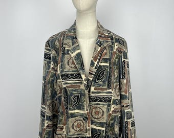 Marynarka damska BRIGGS New York Vintage z lat 80. i 90., wyprodukowana w USA, rzadka, Ryon, poliester, streetwear, rozmiar 12