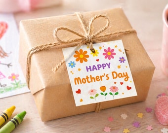 Printable Happy Mother's Day Gift Tag, Happy Mother's Day Tags, Mother's day FlowerTag, Treat Tag, Cookie Tag, Mothers Day Favors