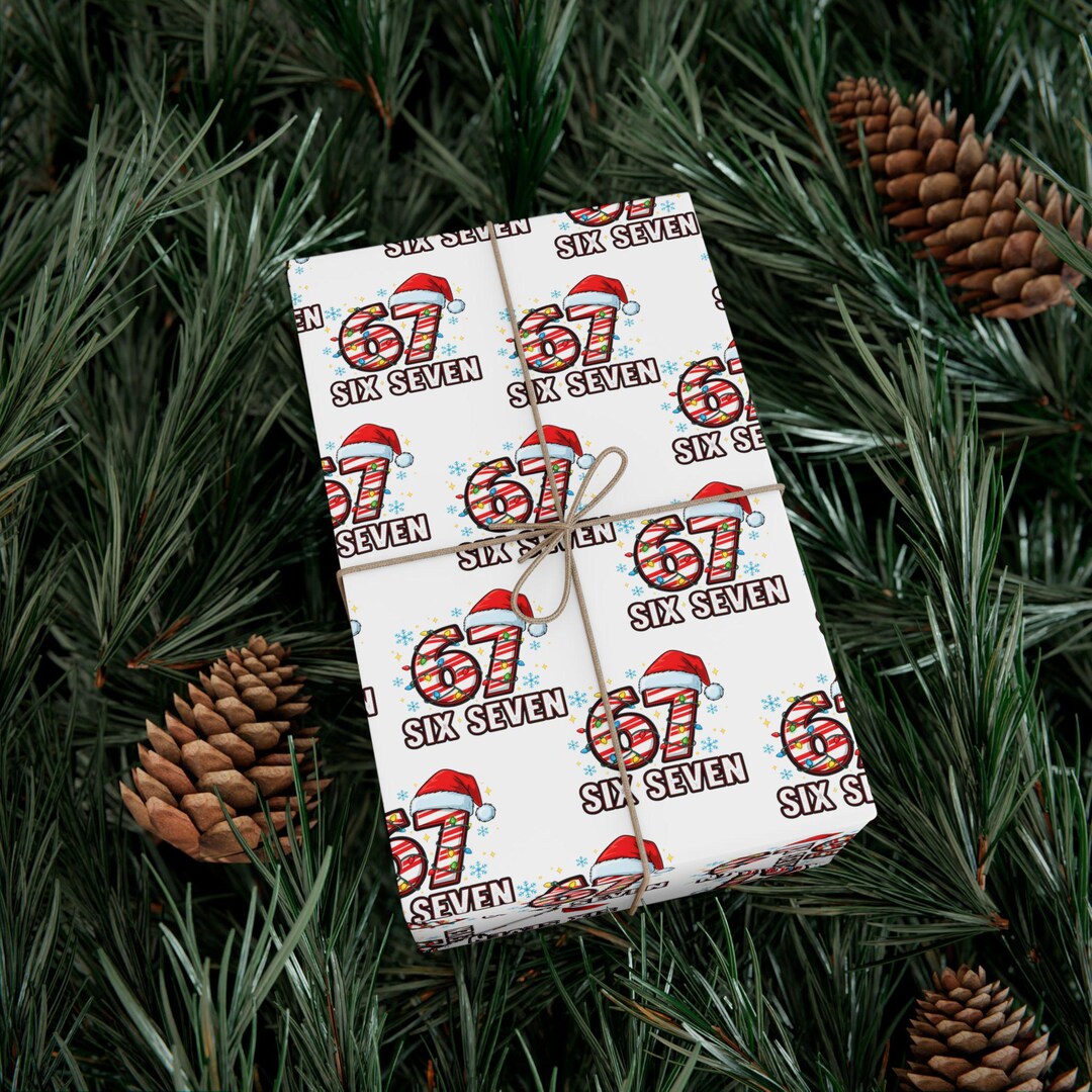 67 Rapping Paper 67 Six Seven Christmas Wrapping Paper, 67 Meme Christmas Gift Wrap ...