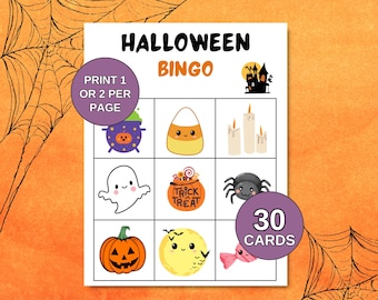 Halloween Bingo for Kids, Preschool Kids Halloween Bingo, Kindergarten Halloween Bingo, Halloween Classroom Game, Small Kids Halloween Bingo