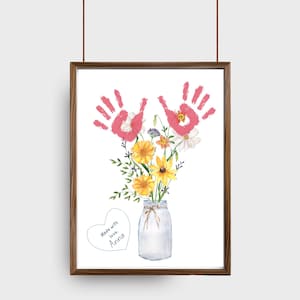 Grandparents Day Handprint Art, Grandma Handprint Art, Grandparents Day Gift, Grandparents day craft, Gift for Grandma