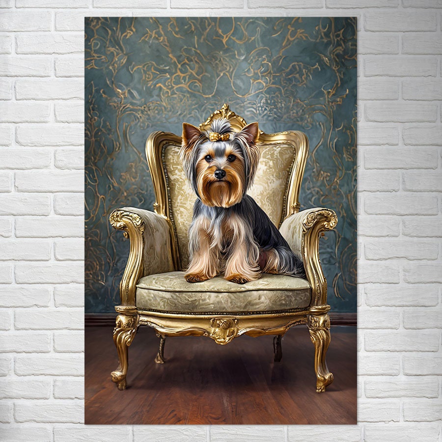 Yorkshire Terrier Dog Poster Print | Dog Wall Art | Pet Lovers Gift