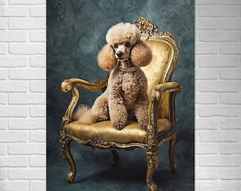 Poodle Dog Poster Print | Dog Wall Art | Pet Lovers Gift