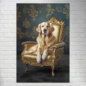 Golden Retriever Dog Poster Print | Dog Wall Art | Pet Lovers Gift