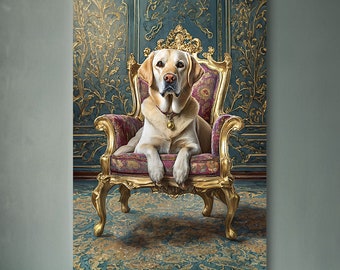 Labrador Retriever Canvas Wall Art | Royal Dog Portrait