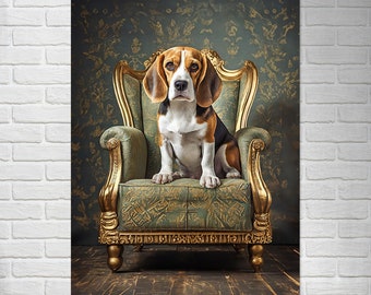 Beagle Dog Poster Print | Dog Wall Art | Pet Lovers Gift