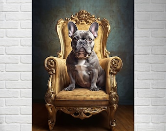 French Bulldog Dog Poster Print | Dog Wall Art | Pet Lovers Gift