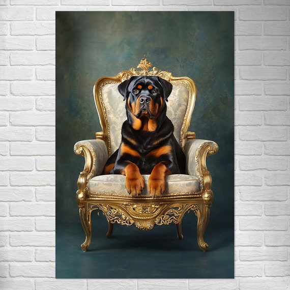 Rottweiler Dog Poster Print | Dog Wall Art | Pet Lovers Gift