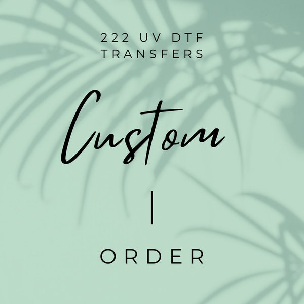 Custom UV DTF Wrap Transfer (You Provide File) 16oz | No Heat Needed | Waterproof | Permanent Adhesive (You Provide File)
