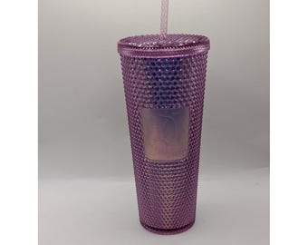 Disney Starbucks Disneyland Resort Purple Iridescent Studded Tumbler 24oz Cup