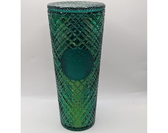 Starbucks Emerald Green Jewel Studded Venti Cold Cup Tumbler 24oz 2021 Siren