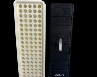 Custom .22LR Ammo Box 100 round Capacity Black White Gray Stackable