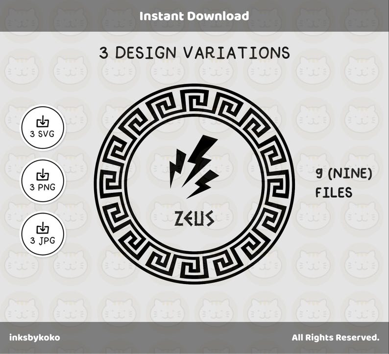 Zeus Letters Percy Jackson Zeus Cabin SVG, PNG, JPG Files (digital File) - Etsy ...