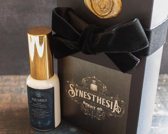 Mystic Aquarius Fragrance - Perfect Gift for Astrology Lovers in Travel Size Aquatic Notes, Amber, Driftwood