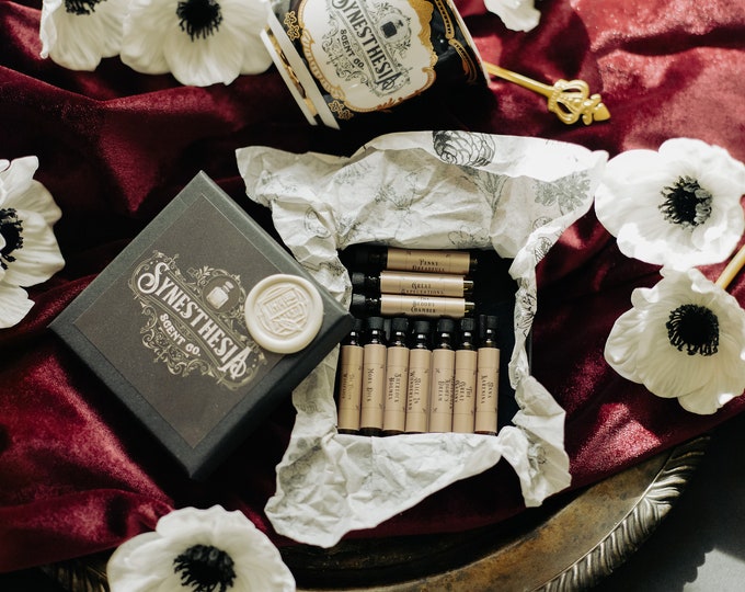Featured listing image: Perfume Discovery Set, Literary Fragrance Journey: Book-Inspired Perfume Trial Set for Avid Readers