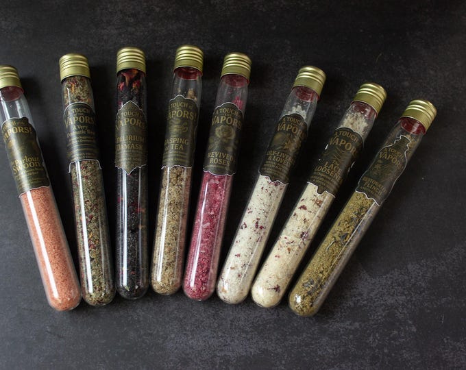 Featured listing image: Victorian Bath Salt Gift Set | A Touch of the Vapors™ Curated Quartet | Luxury Apothecary Bath Ritual | Gothic Self Care Gift