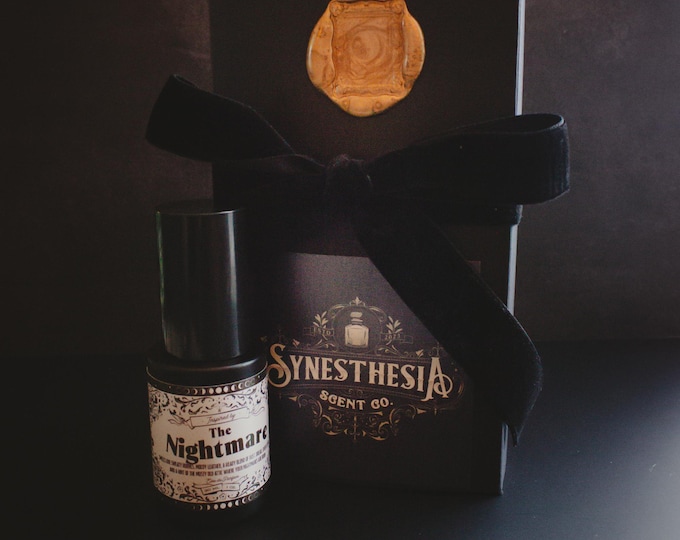 Featured listing image: The Nightmare Perfume: Artistic Fragrance Gift for Art Lovers Notes Labdanum, Leather, White Musk, Florals