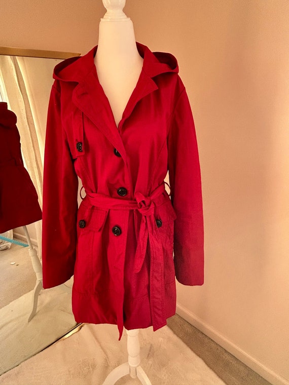 Red Hooded Raincoat