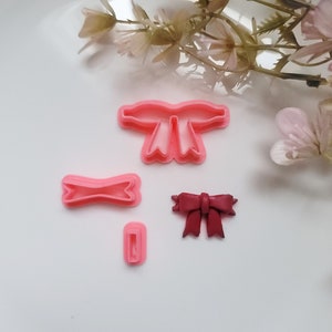 Bow Polymer Earring Cutter, 3 Sizes Included, Small, Medium, Large