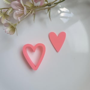 Skinny Herz, Polymer Clay Cutter, mehrere Größen, Ausstecher
