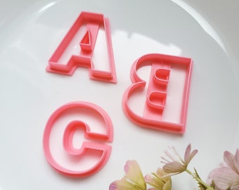 Alphabet Polymer Clay Cutter, Multiple Sizes, Cookie Cutter, ABC
