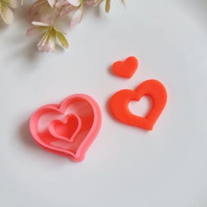 Love Heart, Polymer Clay Cutter, Multiple Sizes, Cookie Cutter