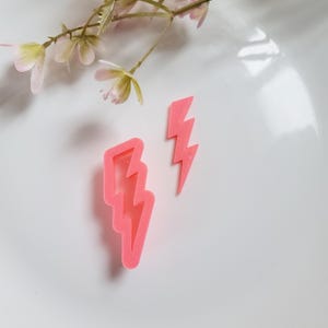 Lightning Bolt, Polymer Clay Cutter, Multiple Sizes, Cookie Cutter