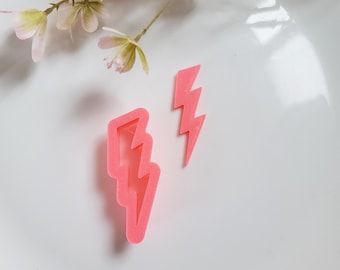 Lightning Bolt, Polymer Clay Cutter, Multiple Sizes, Cookie Cutter