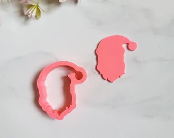 Santa Claus Head, Polymer Clay Cutter, Multiple Sizes, Cookie Cutter