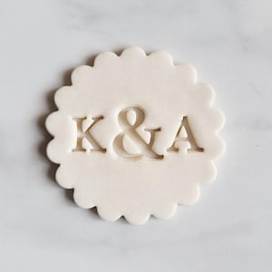 54 Custom Name Wedding Initials Embosser Stamp, Multiple Sizes, Cookie Cutter, Fondant, Embossed