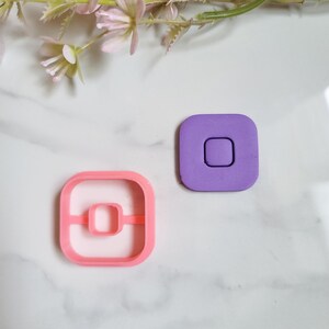 Curved Square, Polymer Clay Cutter, Multiple Sizes, Cookie Cutter, Emboss