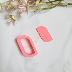 2 Curves Rectangle, Polymer Clay Cutter, Multiple Sizes, Cookie Cutter