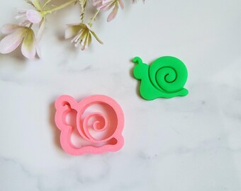 Snail, Polymer Clay Cutter, Multiple Sizes, Cookie Cutter, Emboss
