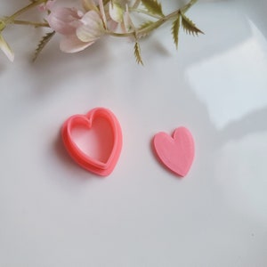 Langes Herz Polymer Clay Cutter, mehrere Größen, Cookie Cutter