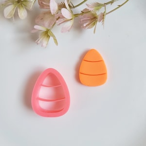 Candy Corn, tagliapasta in argilla polimerica, diverse dimensioni, tagliapasta per biscotti