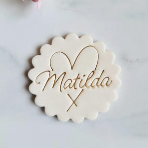 13 Custom Name Embosser Stamp, Multiple Sizes, Cookie Cutter, Fondant, Embossed