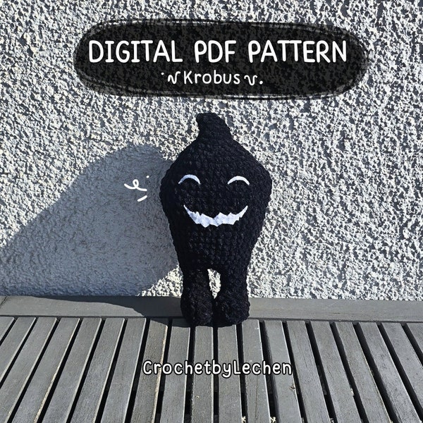 Krobus Crochet Pattern | Beginner Friendly | Stardew Monster [PDF DOWNLOAD]