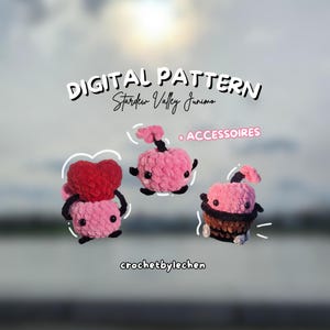 Junimo Crochet Pattern | Junimo + Heart + Minecart [PDF DOWNLOAD]