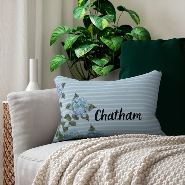 Chatham Cape Cod Pillow, Hydrangea Home Decor, Summer Decor, Beach House Decor, Housewarming Gifts, Coastal Decor, Beach House Pillow