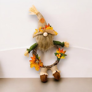 Wichtelkranz, Deko-Zwerg Kranz Kranz, Deko-Zwerg Kranz Kranz,Gonk Kranz,Sonnenblumen Kranz Kranz,Gonk Ahornblatt Dekorationen