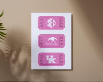 University of Kentucky Pink Tickets Print