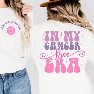 In My Cancer Free Era SVG PNG, Cancer Free Era SVG, Breast Cancer Awareness Warrior png, cadeau voor kankeroverlevende, borstkanker ondersteuning png-svg